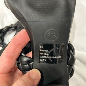 Black Braided Sandals